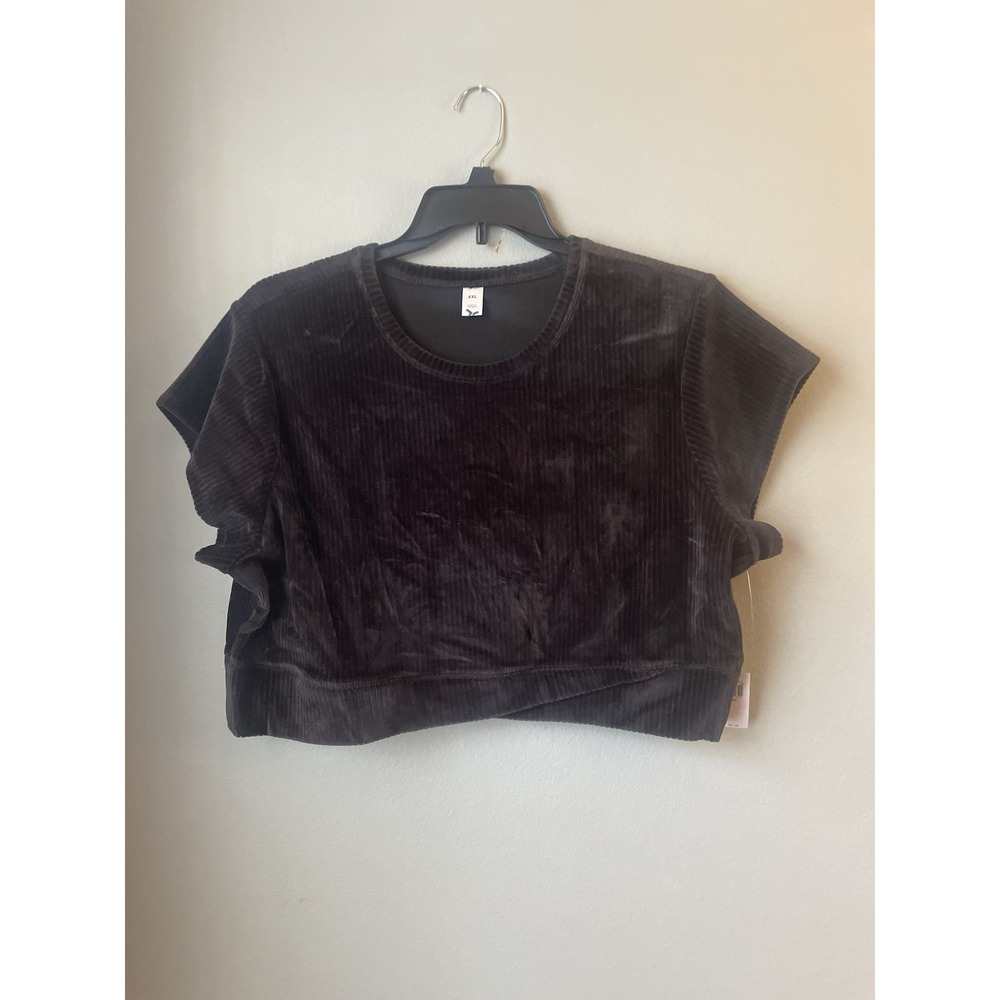 Old Navy‎ Cropped Corduroy Shirt Black XXL NWT